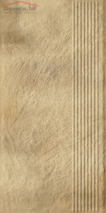 Клинкерная плитка Ceramika Paradyz Eremite Sand ступень структура матовая (30x60)